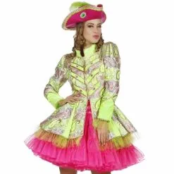 Jourdefete Déguisement Femme - Veste D'Officier - Vert Fluo - Taille Au Choix