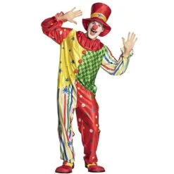 Jourdefete Déguisement Homme - Clown - Combinaison Et Chapeau - Taille Au Choix