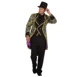 Jourdefete Déguisement Homme - Manteau Jacquard - Violet - Taille Au Choix