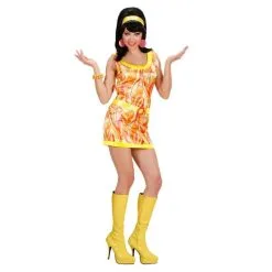 Jourdefete Déguisement Robe Psychédélique 70's - Taille L - Coloris Au Choix