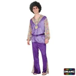 Jourdefete Déguisement Hippie Homme Jimmy - Dreamiz ®