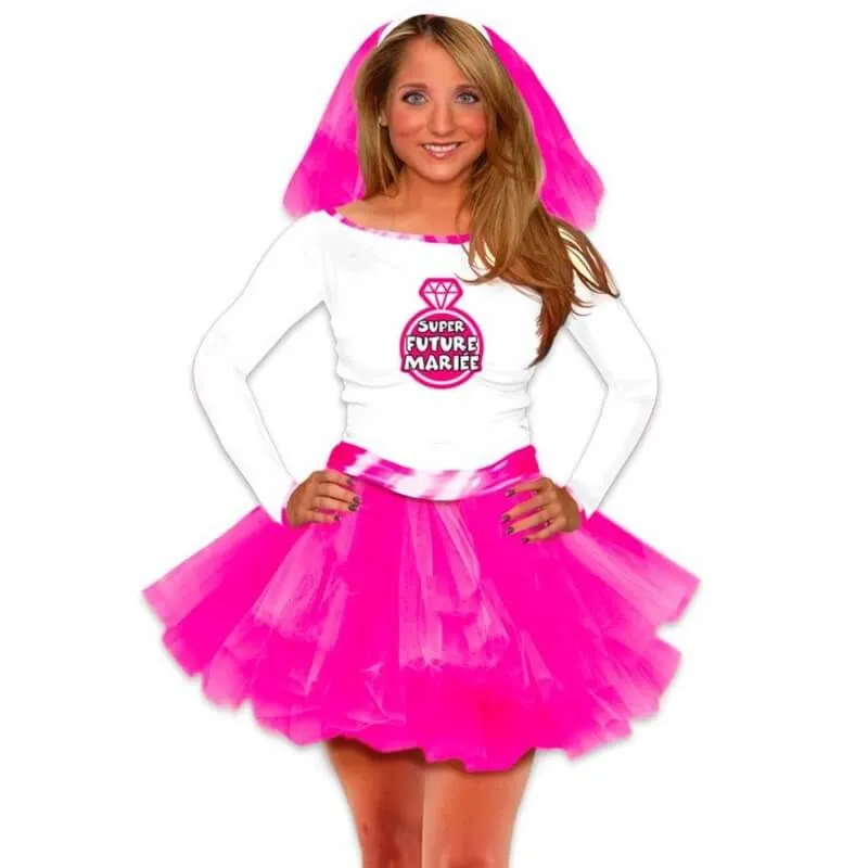 Jourdefete Costume Super Future Mariée - Enterrement De Vie De Jeune Fille – Image 2
