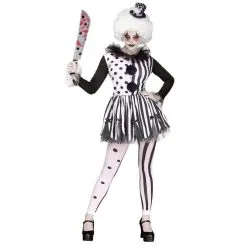 Jourdefete Déguisement Femme - Clown Noir Et Blanc - Taille Au Choix