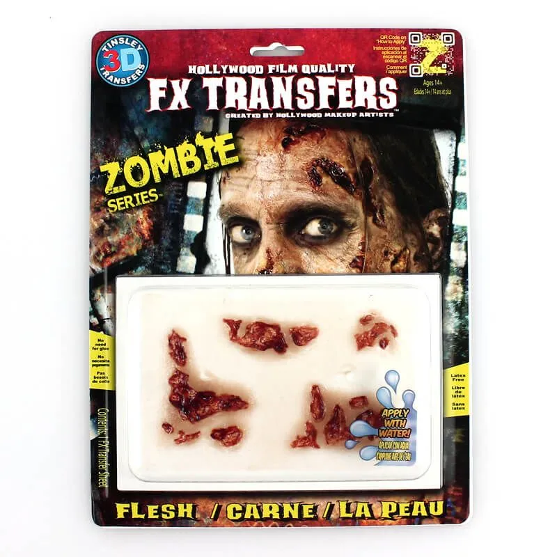 Jourdefete Transfert Cicatrice 3D "Chair Putréfiée"