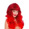Jourdefete Perruque Boucles Et Mèches Rouge