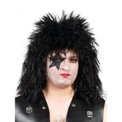 Jourdefete Perruque Rocker Révolté Brune