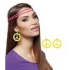 Jourdefete Boucles D'Oreilles Hippie Peace And Love - Jaune