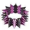 Jourdefete Bracelet Punk - Violet Et Noir