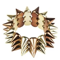 Jourdefete Bracelet Punk - Or, Cuivre Et Argent
