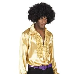 Jourdefete Chemise Disco Or Homme - Taille Au Choix