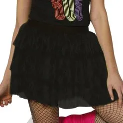 Jourdefete Jupe à Dentelle Des Années 80 - Noir