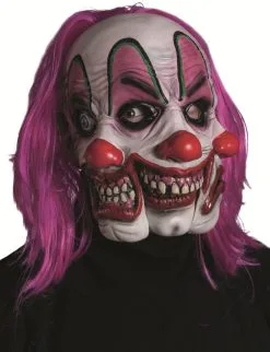 Jourdefete Masque De Clown Triple Visage