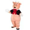Jourdefete Mascotte Petit Cochon Nouf-Nouf Gilet Noir