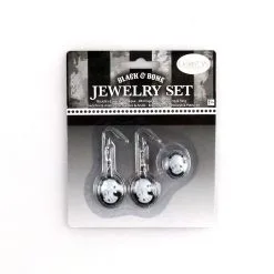 Jourdefete Ensemble Bague Et Boucles D'oreille Camée Crâne