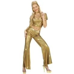 Jourdefete Pantalon Disco Or Femme