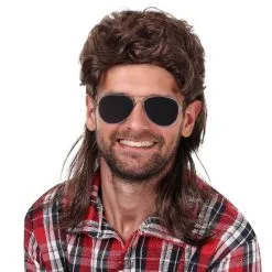 Jourdefete Perruque Larry - Châtain Foncé - Homme