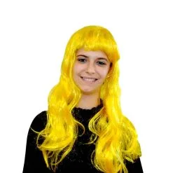 Jourdefete Perruque Blonde Party Chic - Jaune
