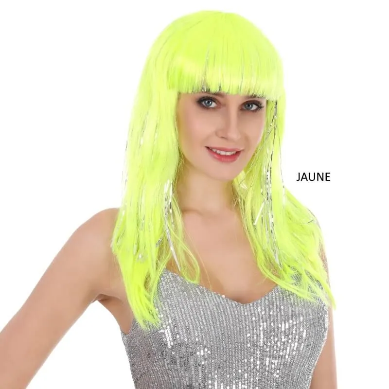 Jourdefete Perruque Pour Femme Cheveux Mi-longs Dance - Couleur Au Choix – Image 5