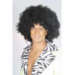 Jourdefete Perruque Afro Jimmy Noir