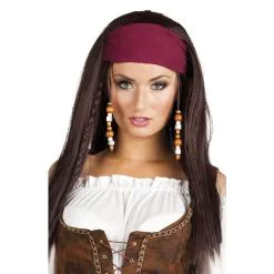 Jourdefete Perruque De Femme Pirate