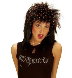 Jourdefete Perruque Star Du Rock Lumineuse - Coloris Au Choix