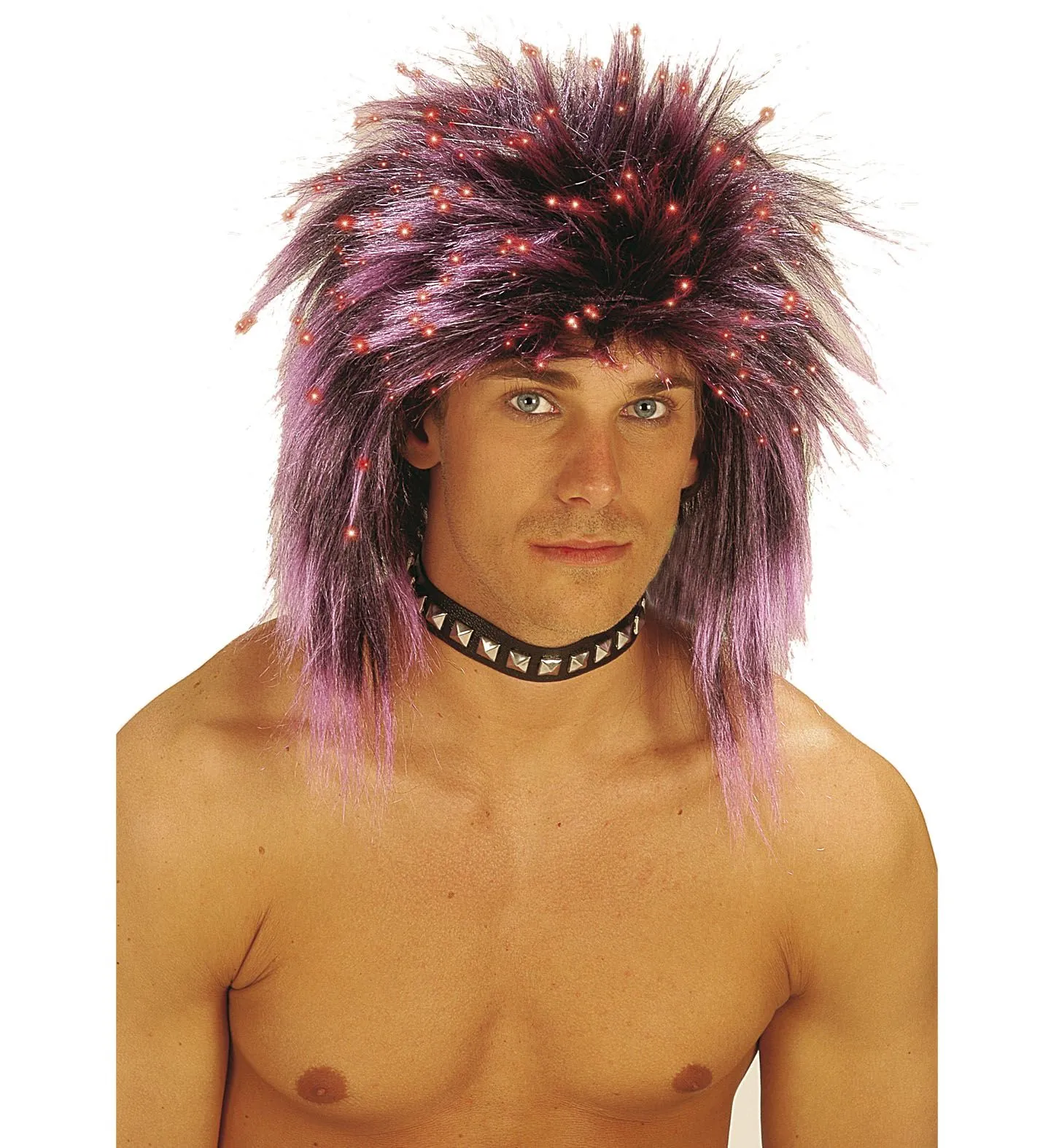 Jourdefete Perruque Star Du Rock Lumineuse - Coloris Au Choix – Image 2