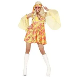 Jourdefete Déguisement Hippie Robe Femme