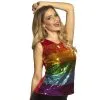 Jourdefete Top à Sequins Femme - Rainbow