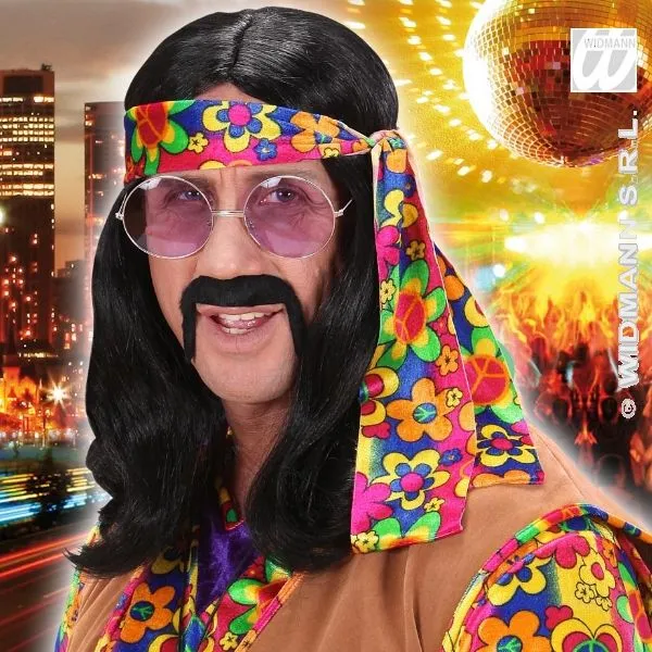 Jourdefete Perruque Hippie Dude Brune
